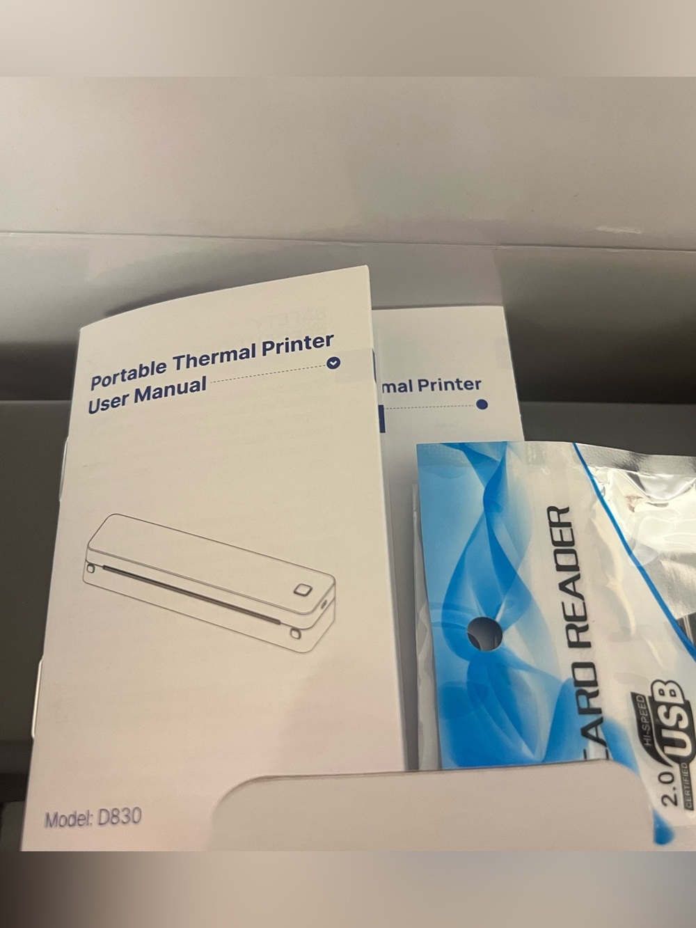 Portable Thermal Printer D830 - White or Black